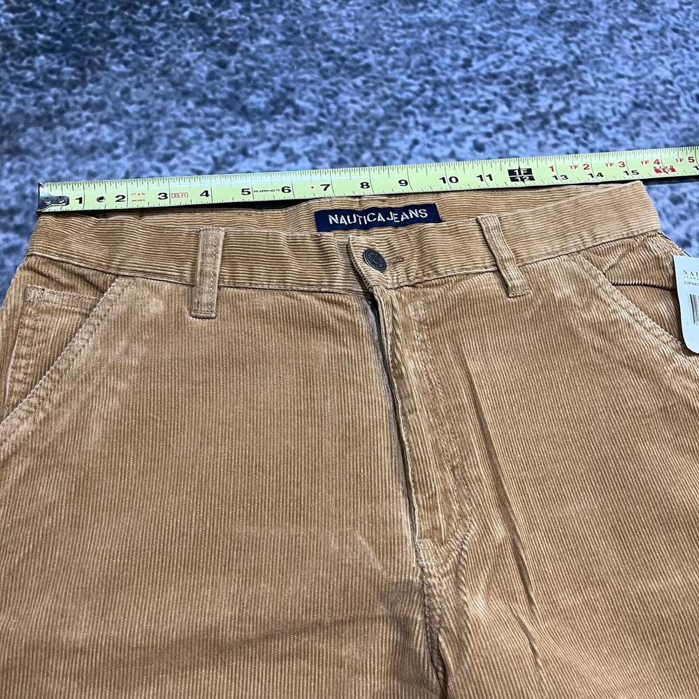 NWT Vintage Nautica Corduroy Pants Womens 6 (30x31) Tan‎ Carpenter Baggy Y2K - Picture 8 of 16